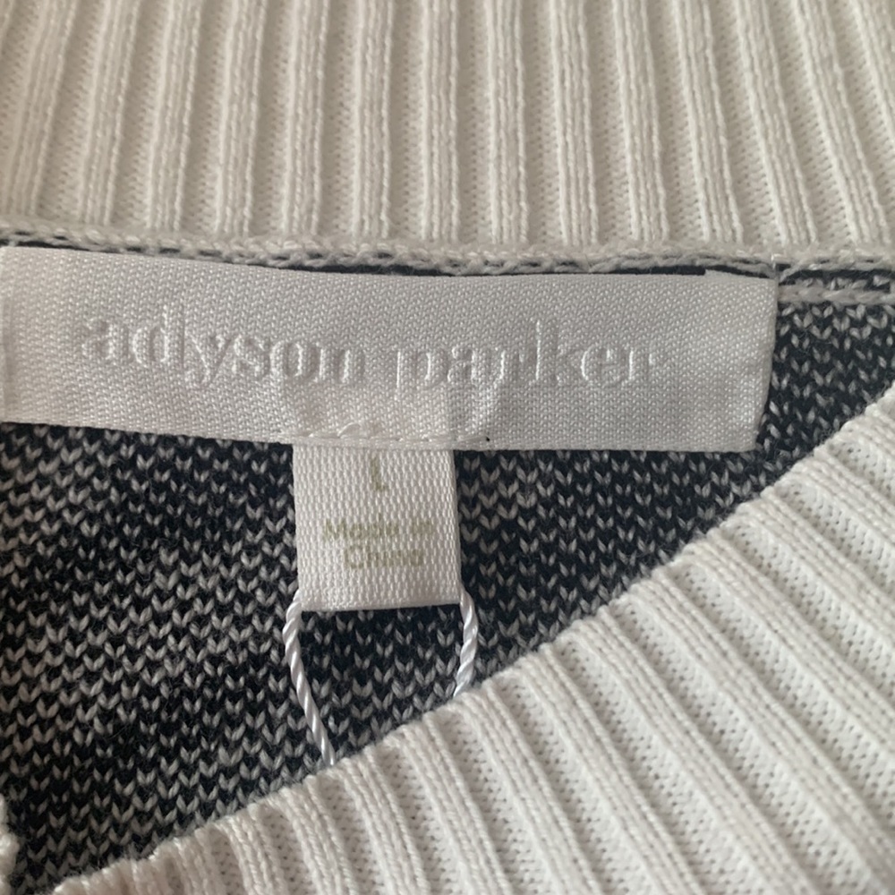 Adyson Parker Black and White Animal Print Sweater - Picture 3 of 3